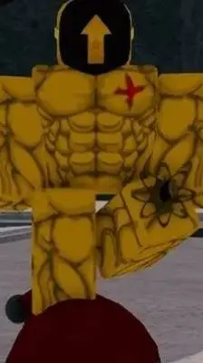ai character: golden arrow background
