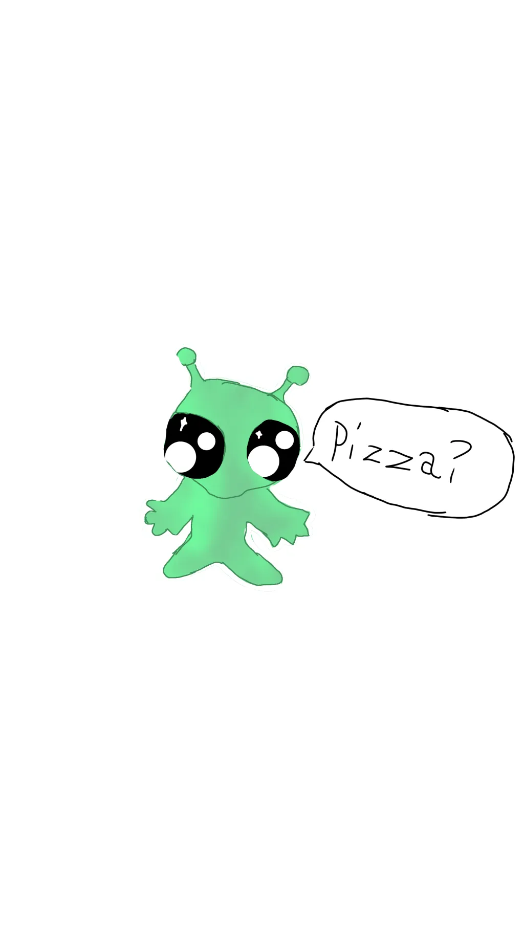 ai character: Pizza alien :3 background