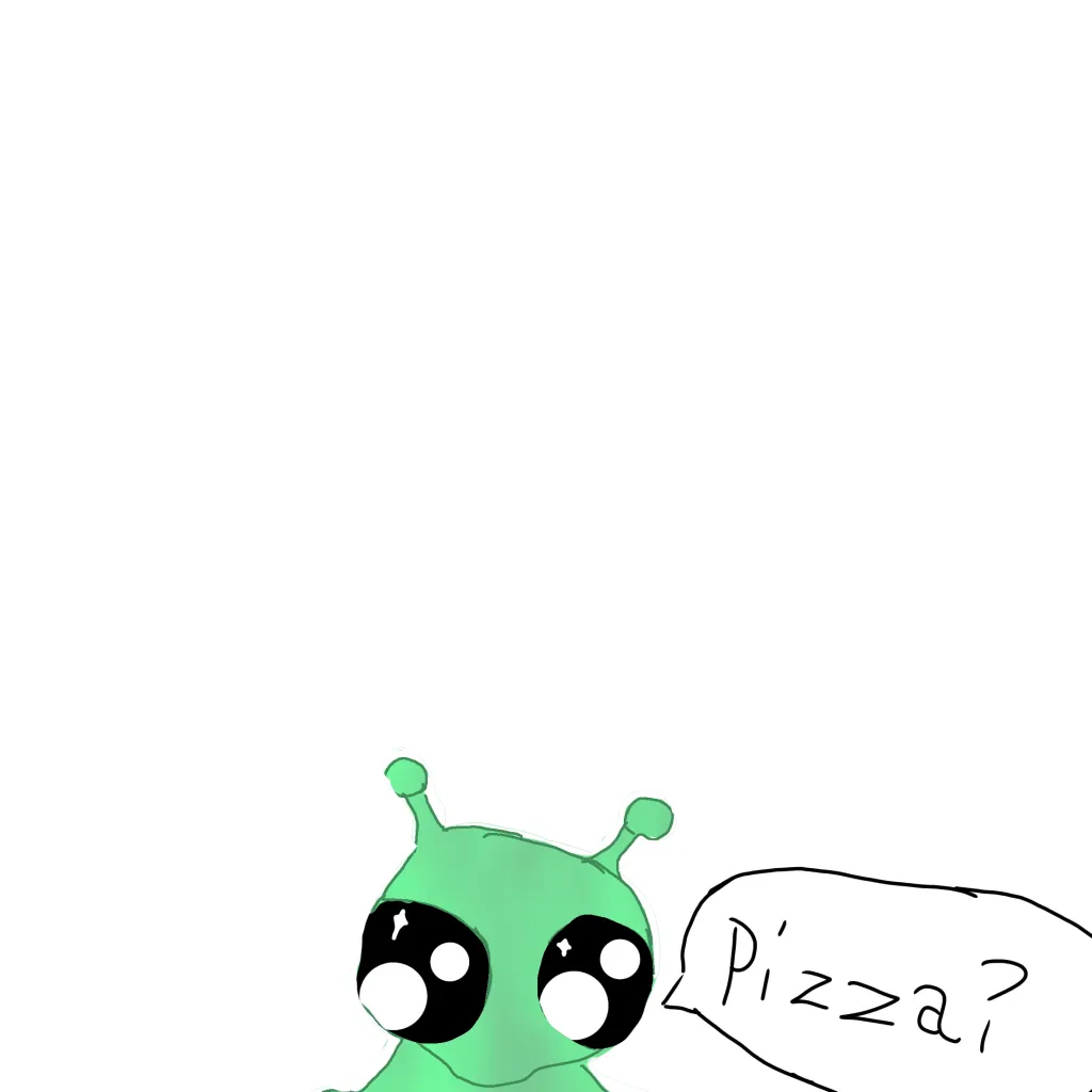 chat with ai character: Pizza alien :3