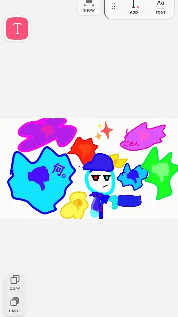 ai character: Cyan and u vs Tdl background