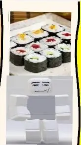 ai character: Japan food squad background