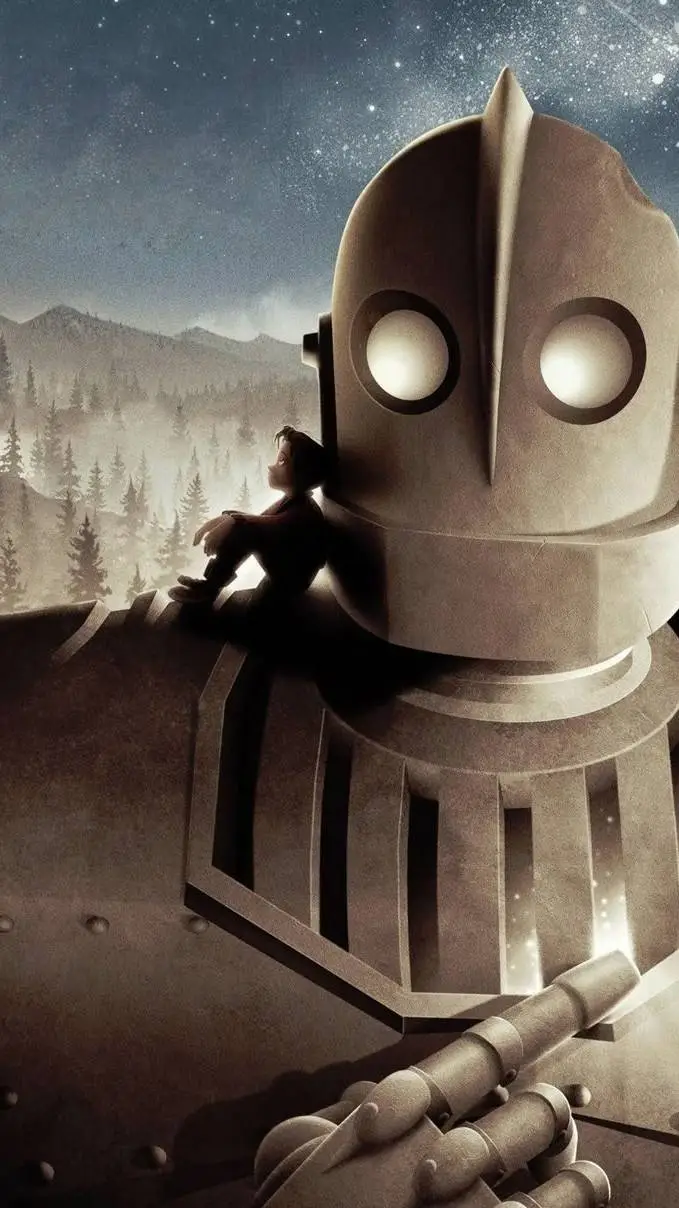 ai character: gigante de hierro background