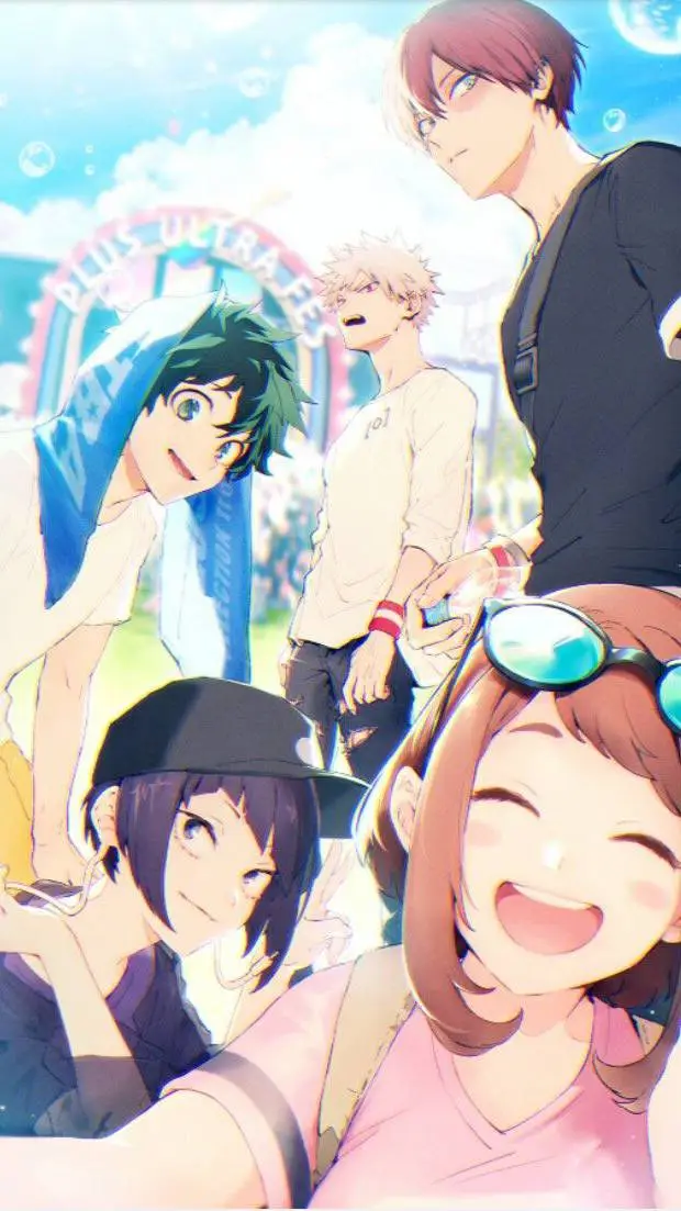 ai character: MHA~beach background