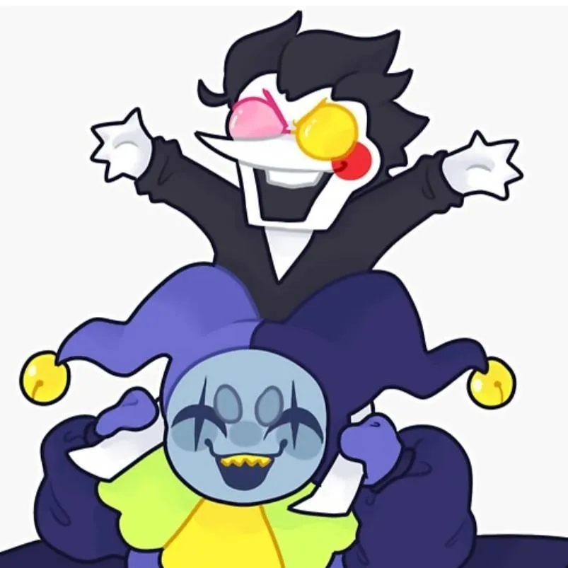 chat with ai character: Spamton x Jevil 