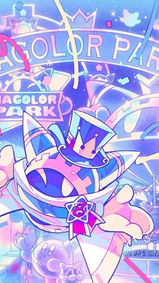 ai character: KIRBY X INVADERZIM background