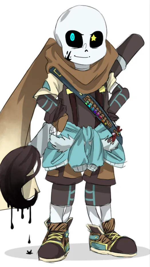 ai character: Ink Sans background