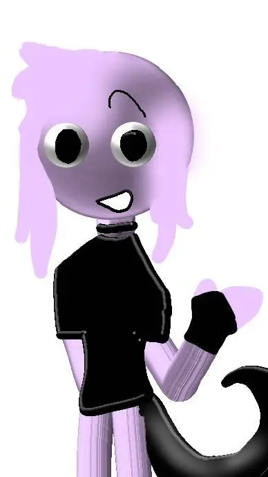 ai character: violet!!  background