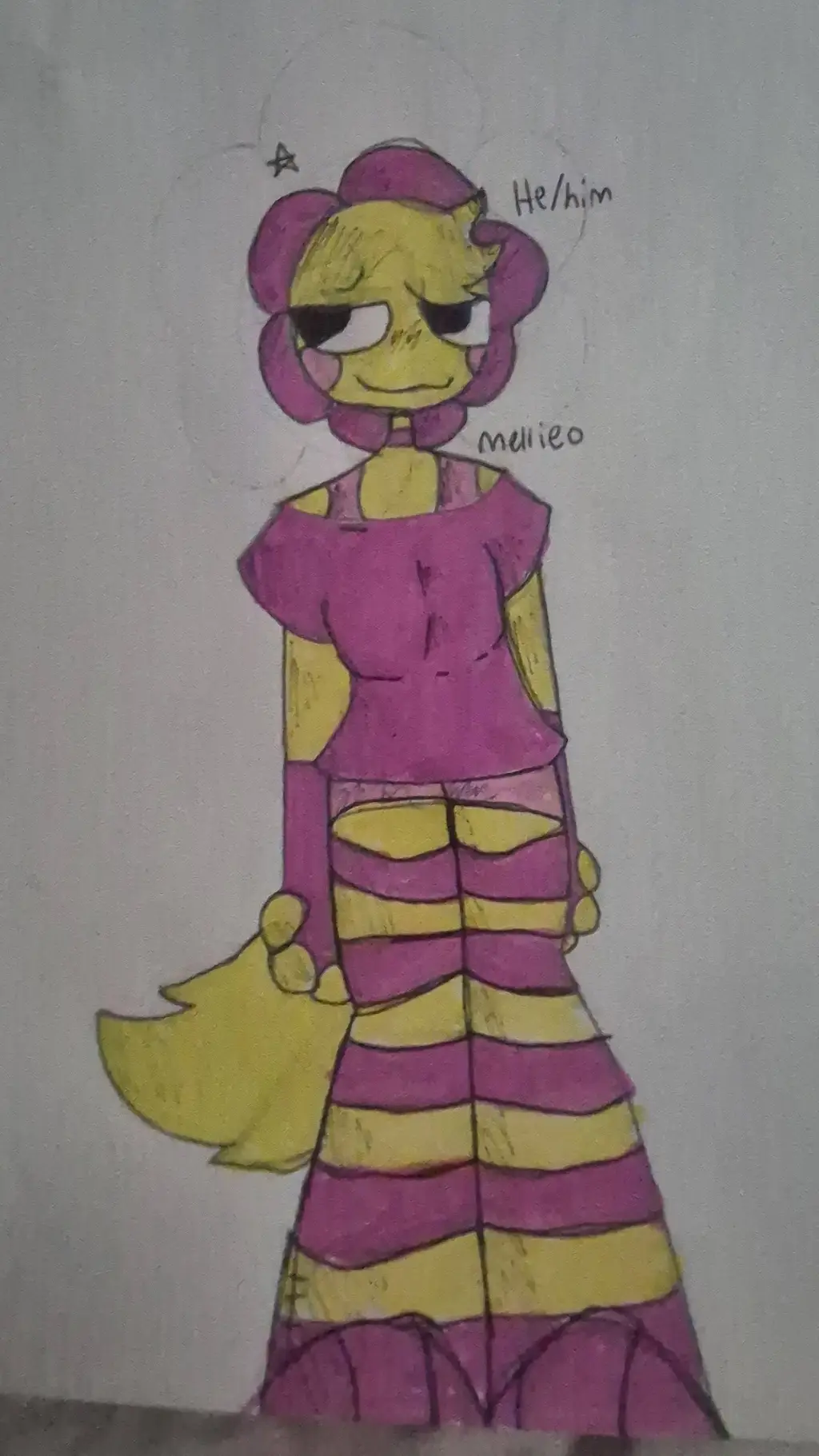 ai character: mellio! (my oc!)  background
