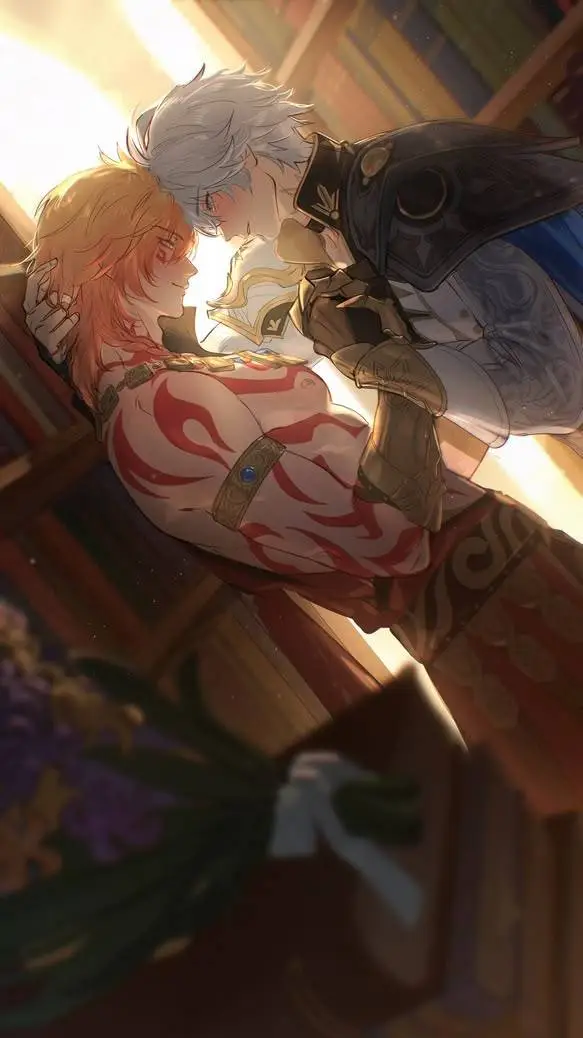 ai character: Phainon and mydei  background