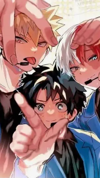 ai character: Bakugo Deku Shoto background