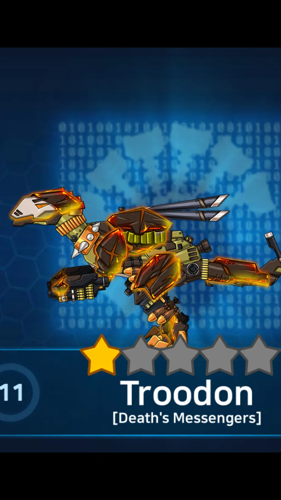 ai character: Troodon Dino Robot background