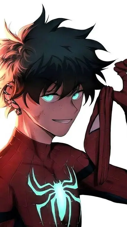 ai character: spider man Deku background