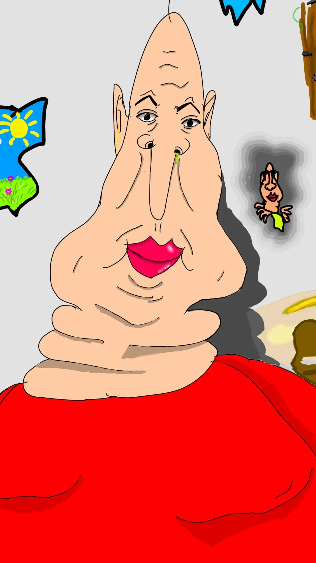 ai character: Old ugly man background