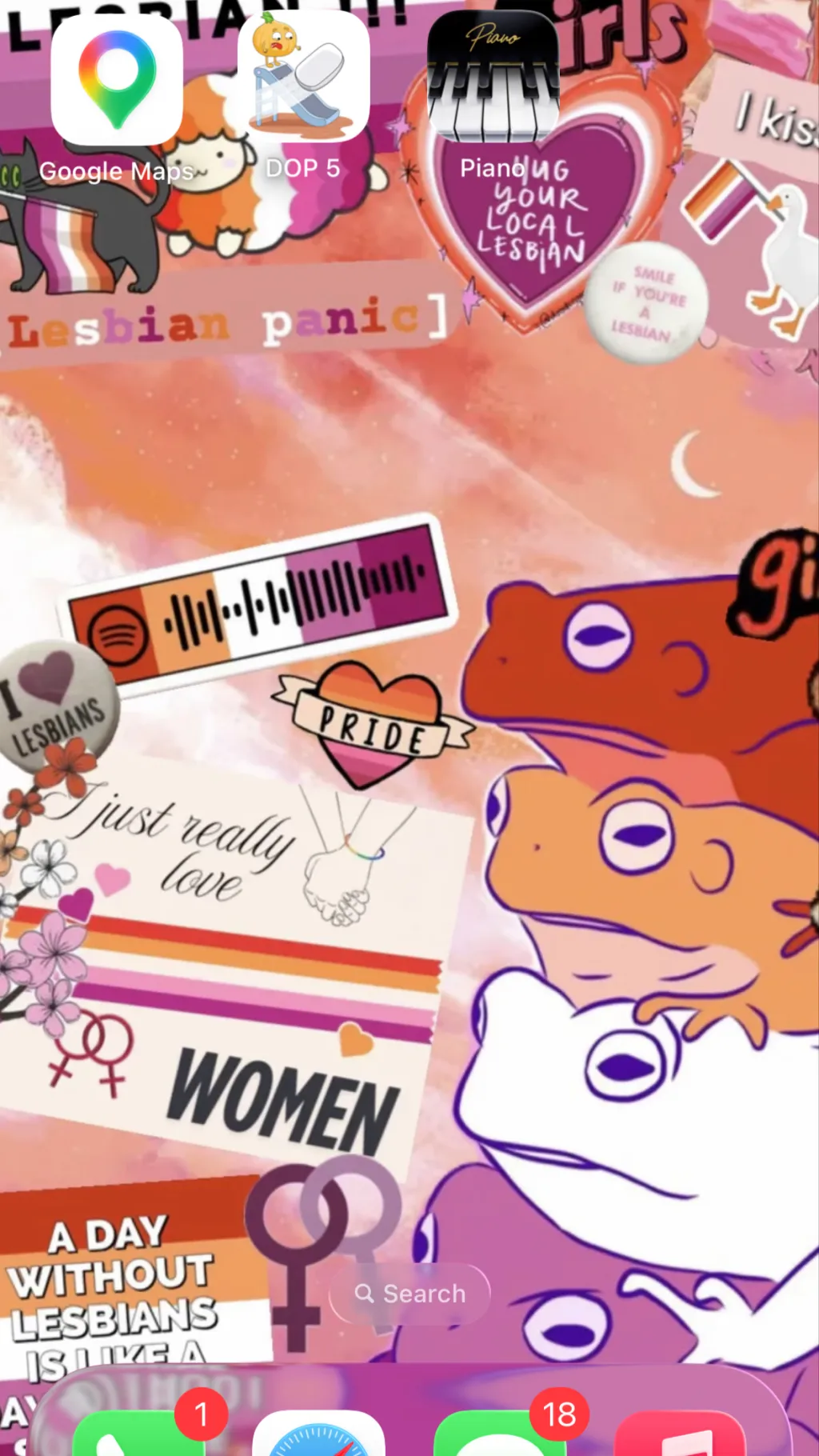 ai character: LESBIAN!  background