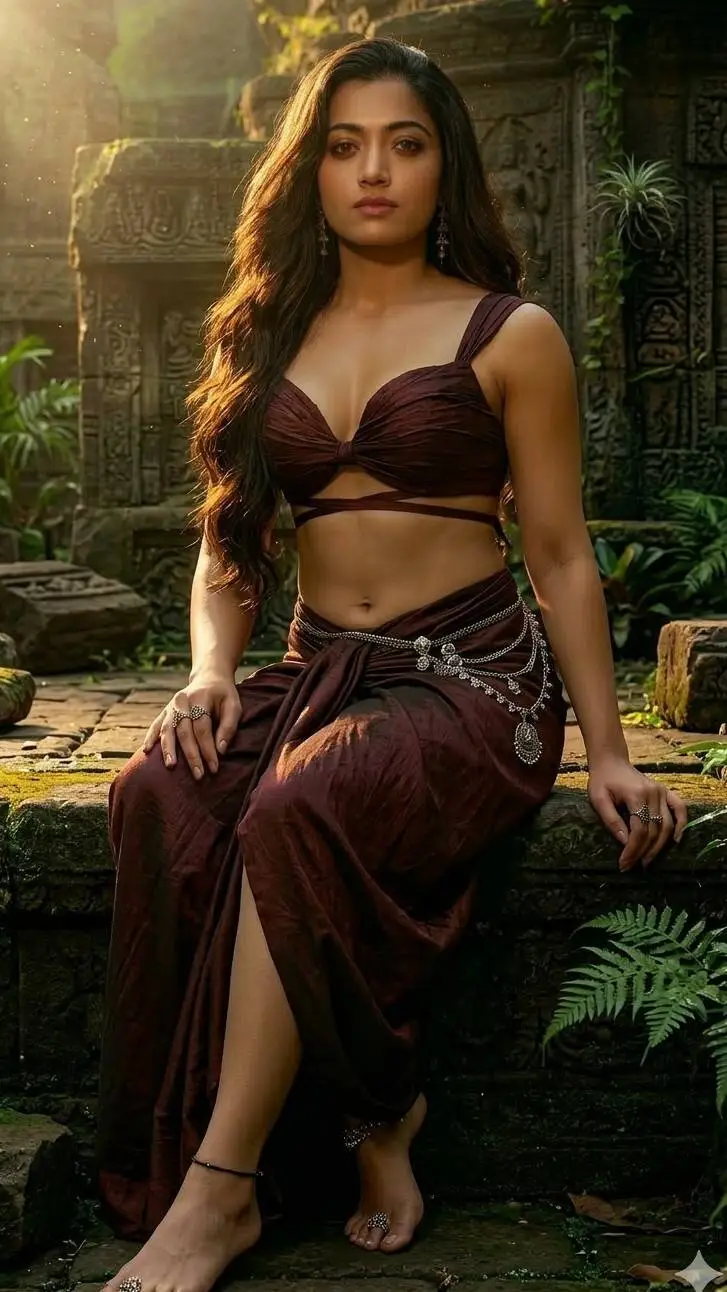 ai character: Rashmika  background