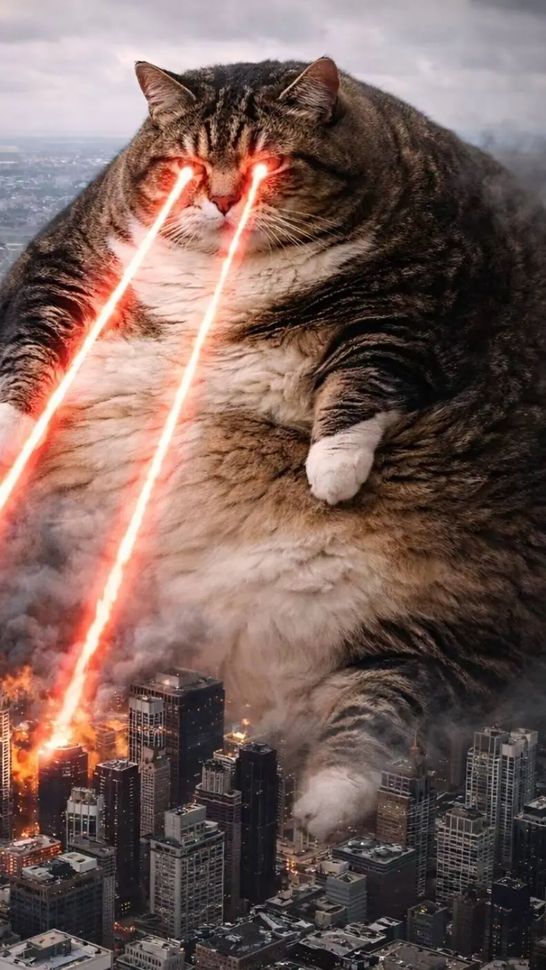 ai character: catzilla background