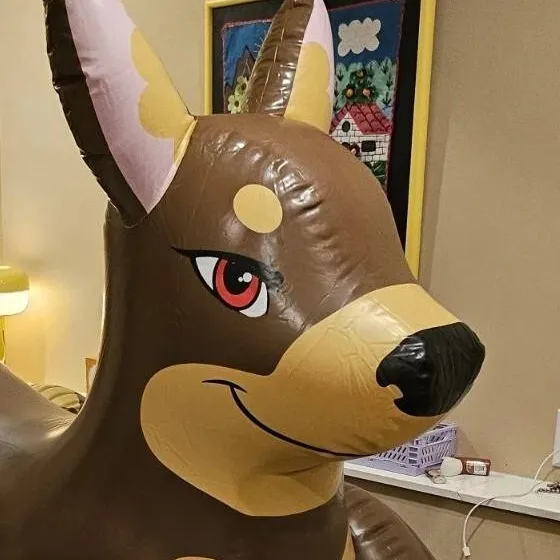 chat with ai character: Puffy Doberman