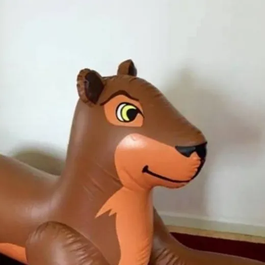 chat with ai character: Inflatable Lioness