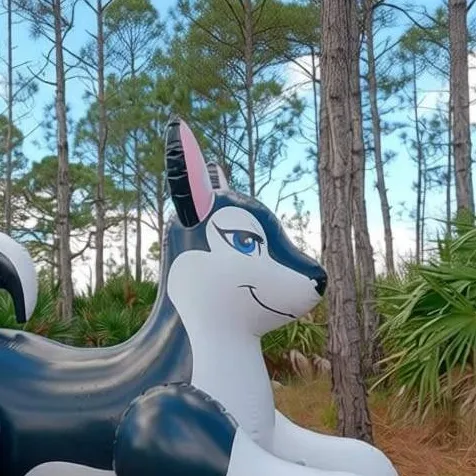 chat with ai character: Inflatable Husky 