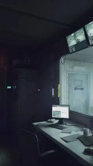 ai character: WORKER IN S.C.P  background