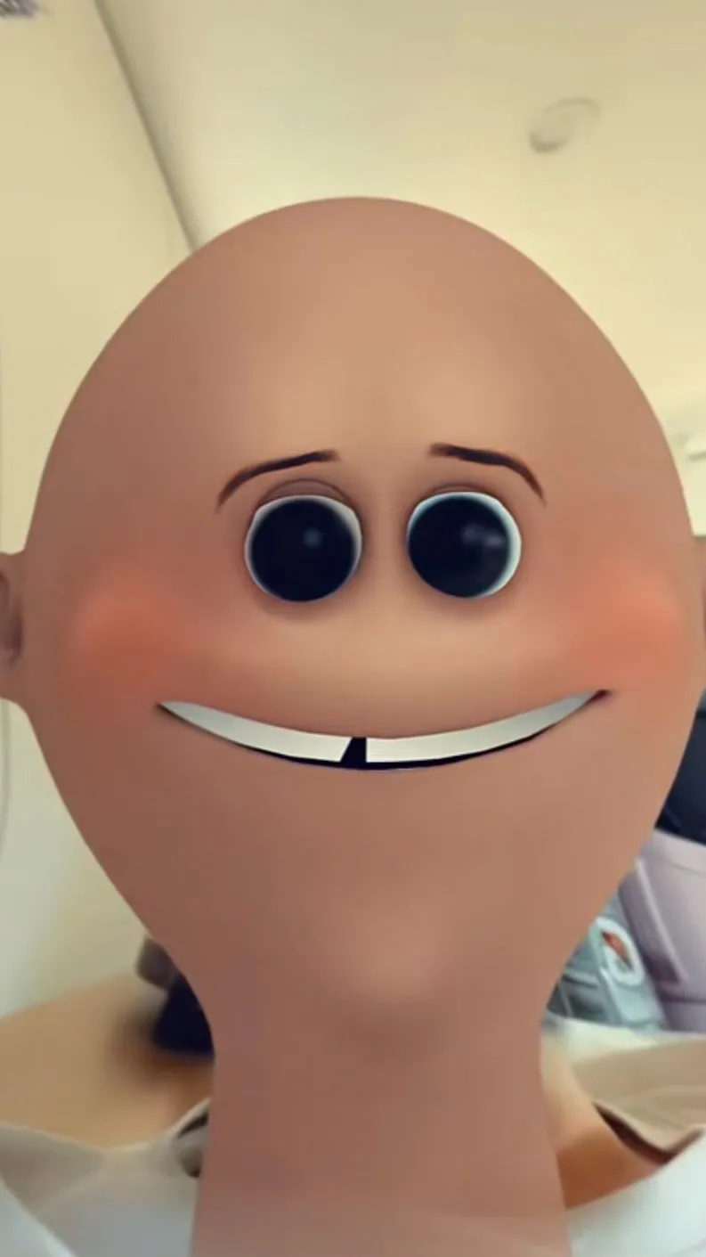 ai character: Round head background