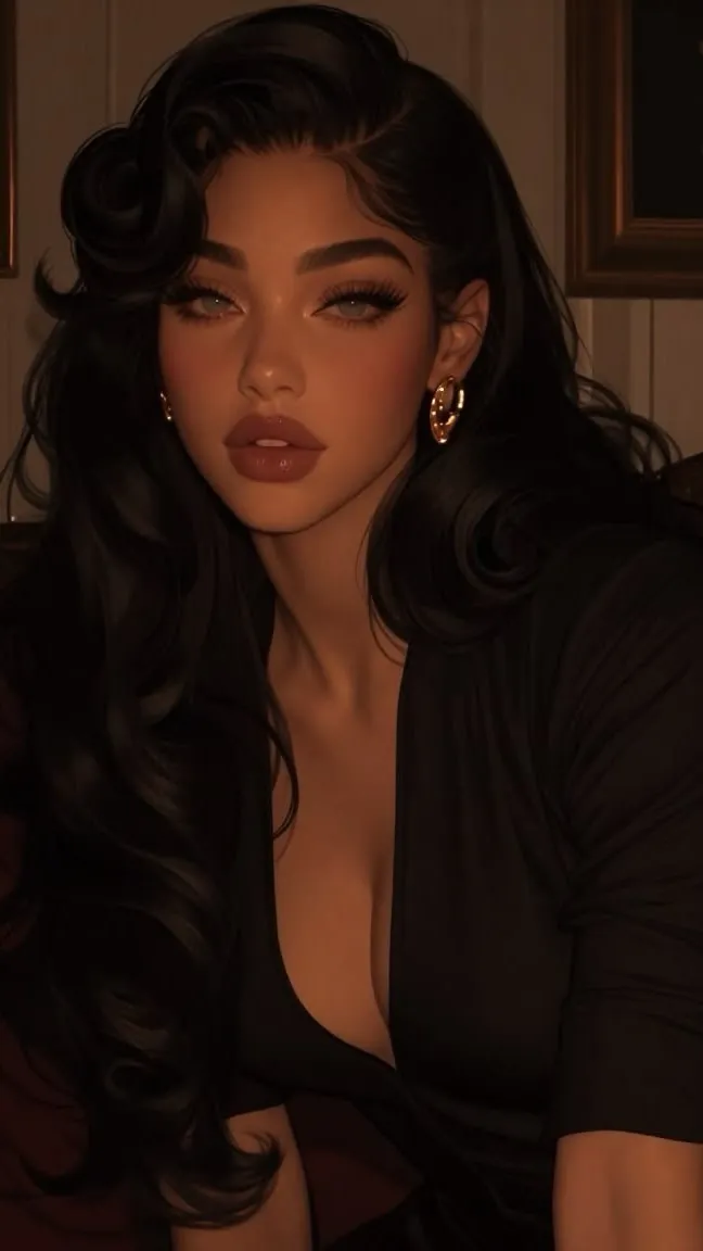 ai character: Valentina 🖤 background
