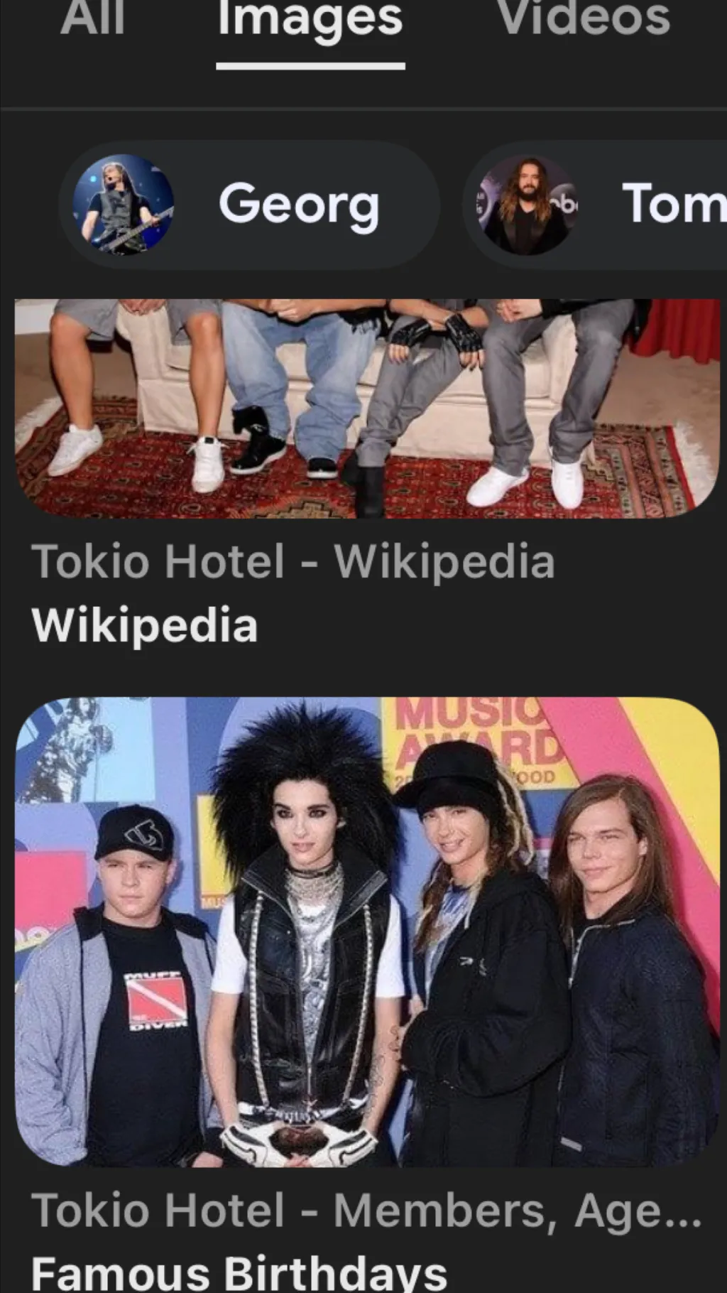 ai character: Tokio Hotel  background