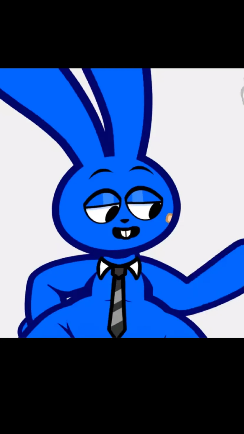 ai character: Coneja azul background