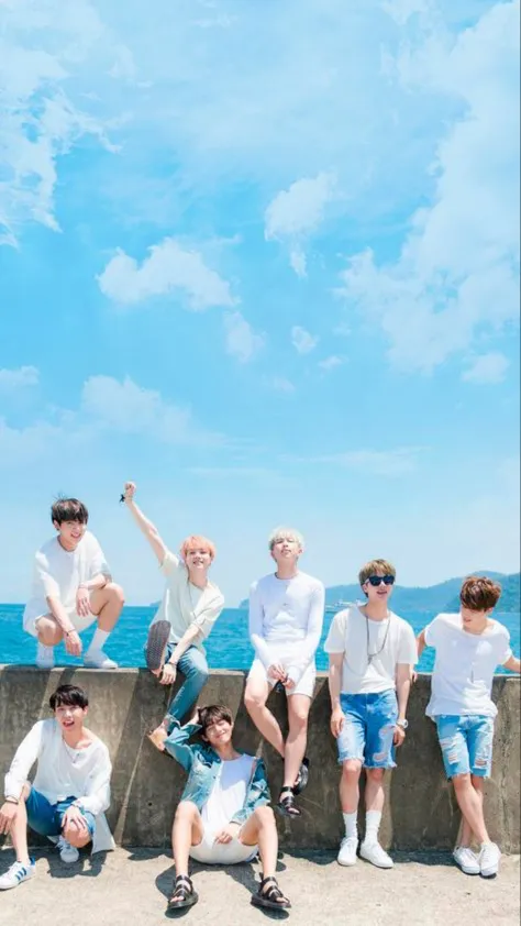 ai character: BTS (Beach) background