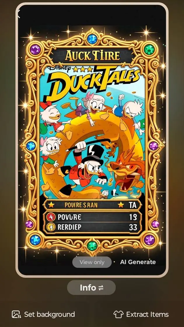 ai character: DuckTales  background