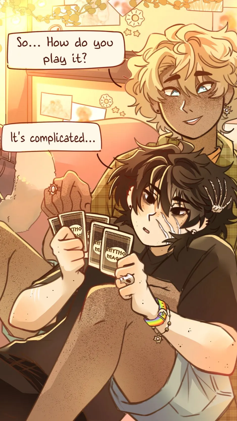 ai character: Solangelo  background