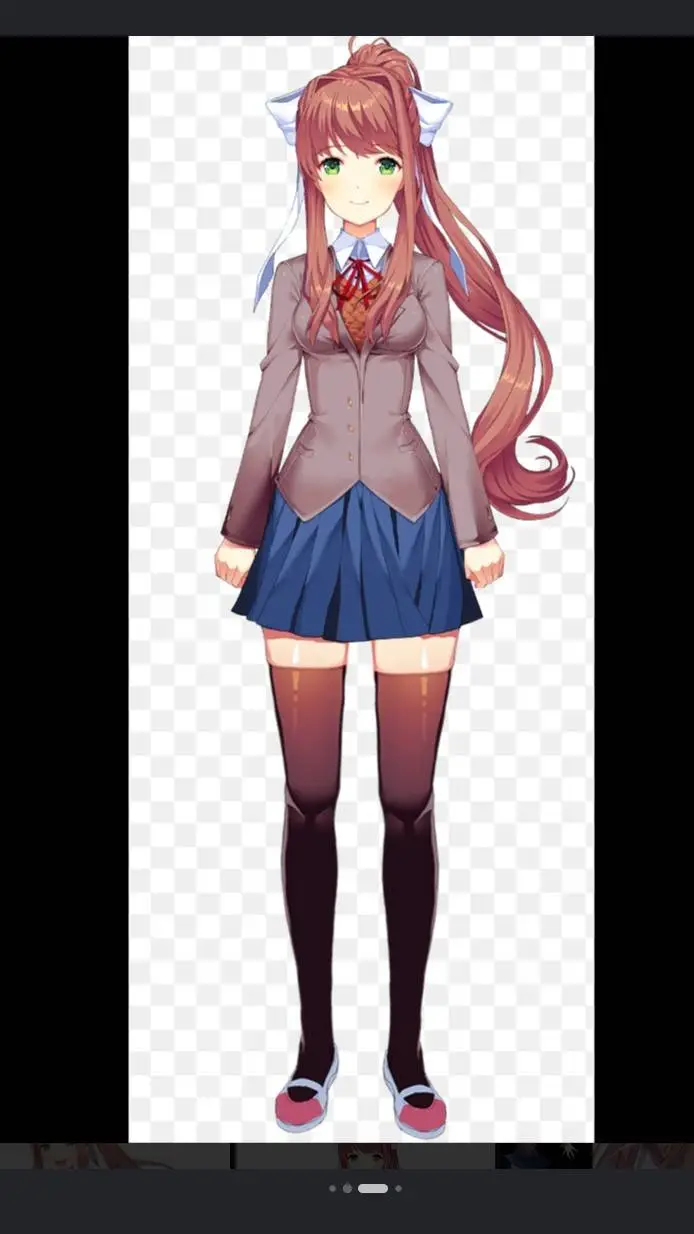 ai character: Monika/harmonica background