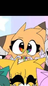 ai character: Yaki the fox 🦊🌈 background