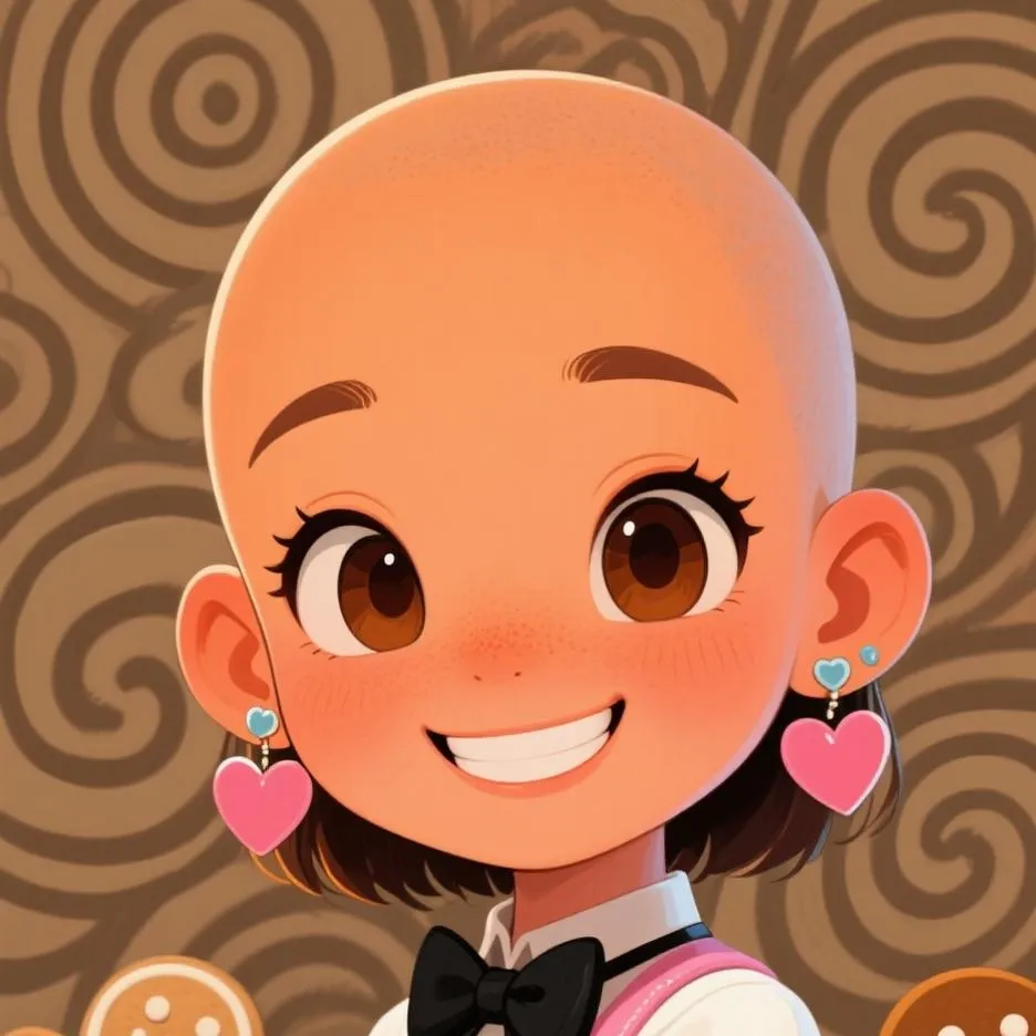 chat with ai character: baldy girl