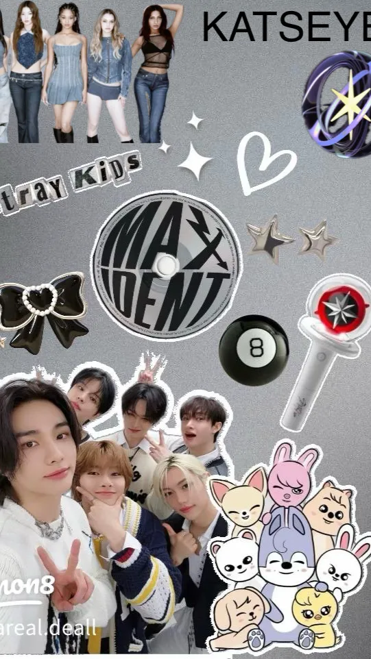 ai character: KATSEYE & Skz  background