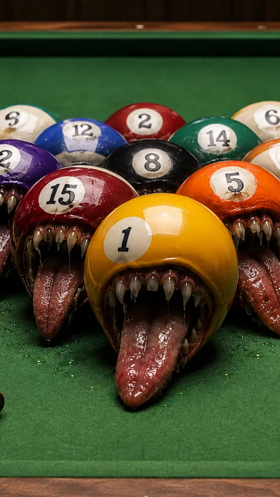 ai character: Pool table background