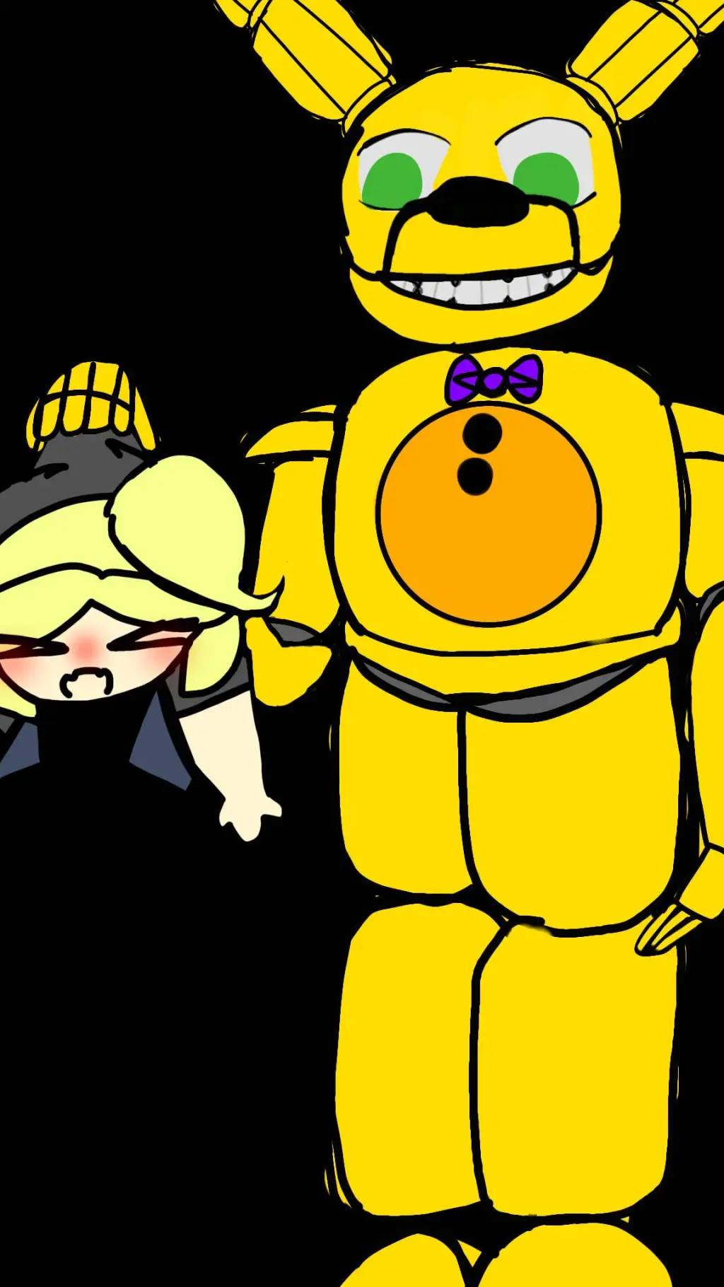 ai character: spring bonnie :D background