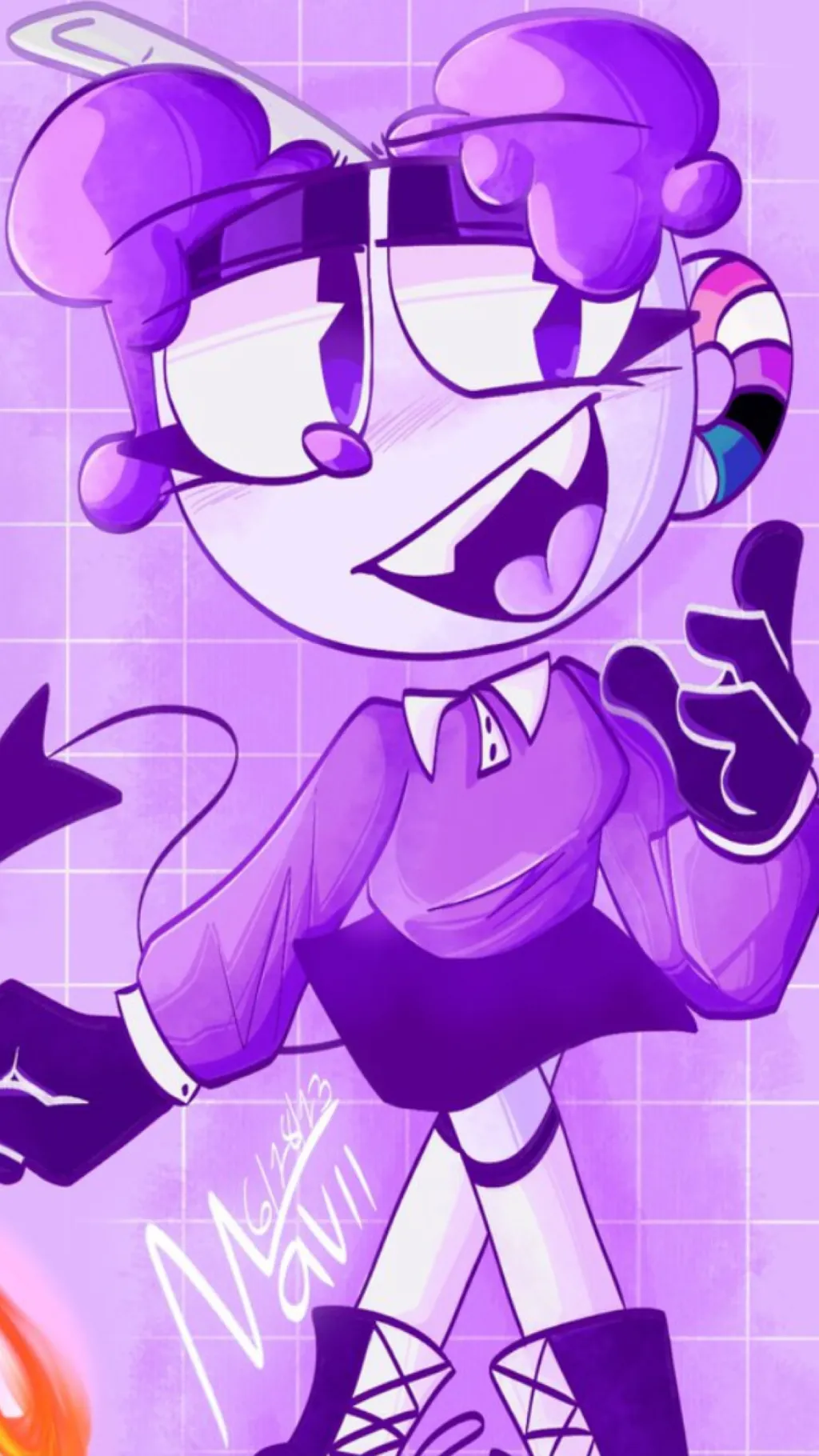 ai character: Cotton candy trio background