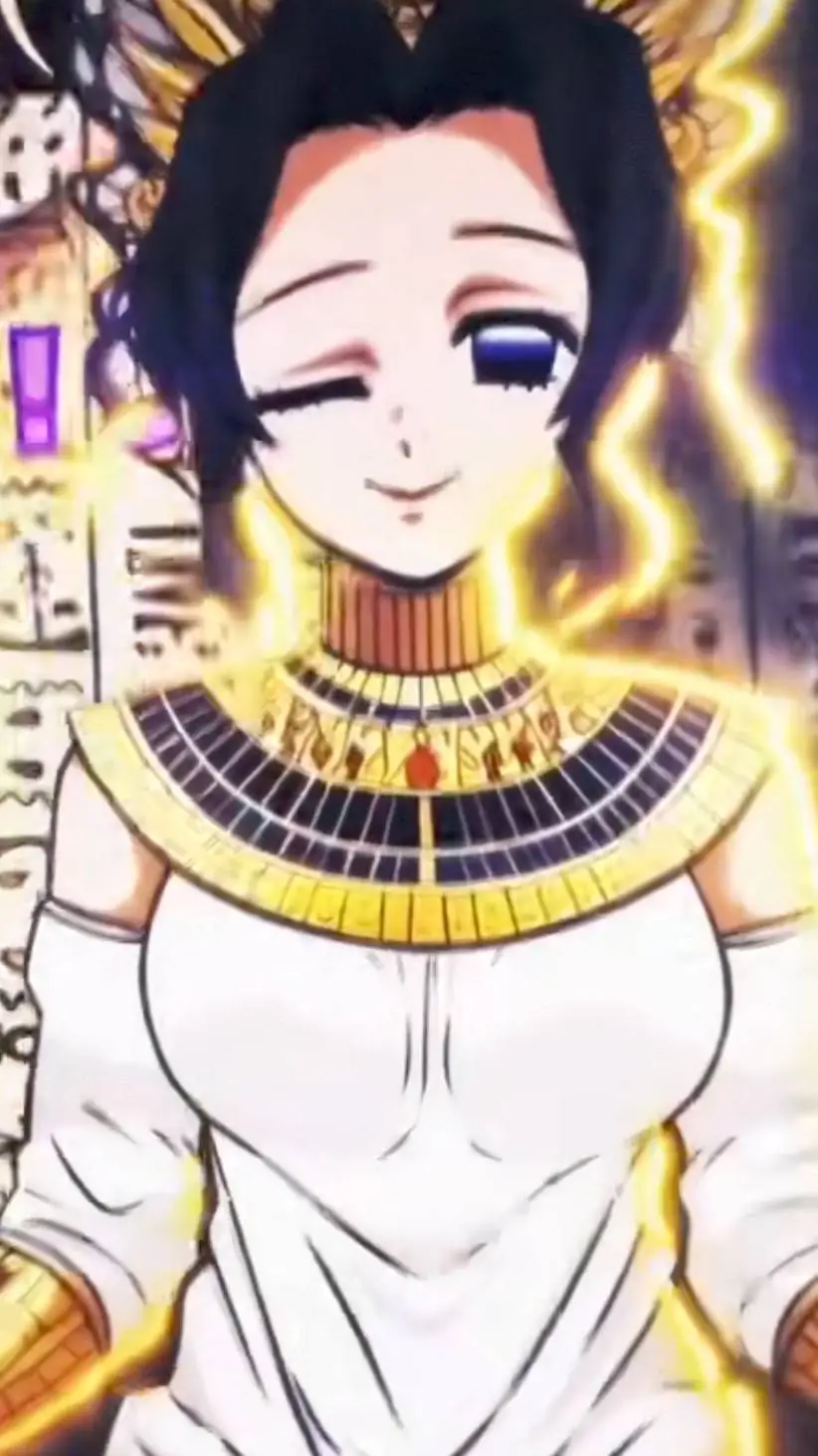 ai character: Shinobu egipcia  background