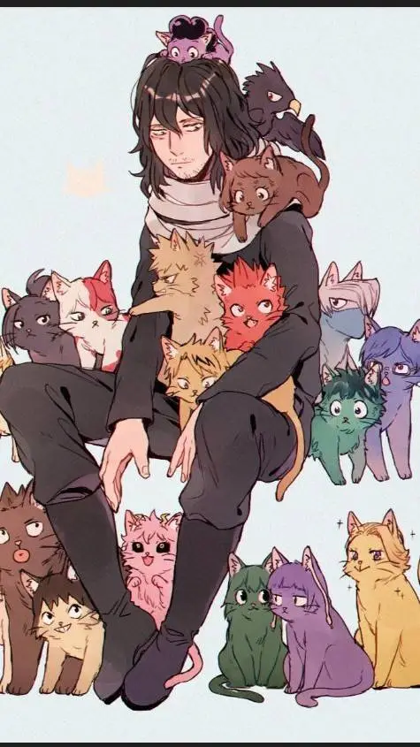 ai character: mha cat war background