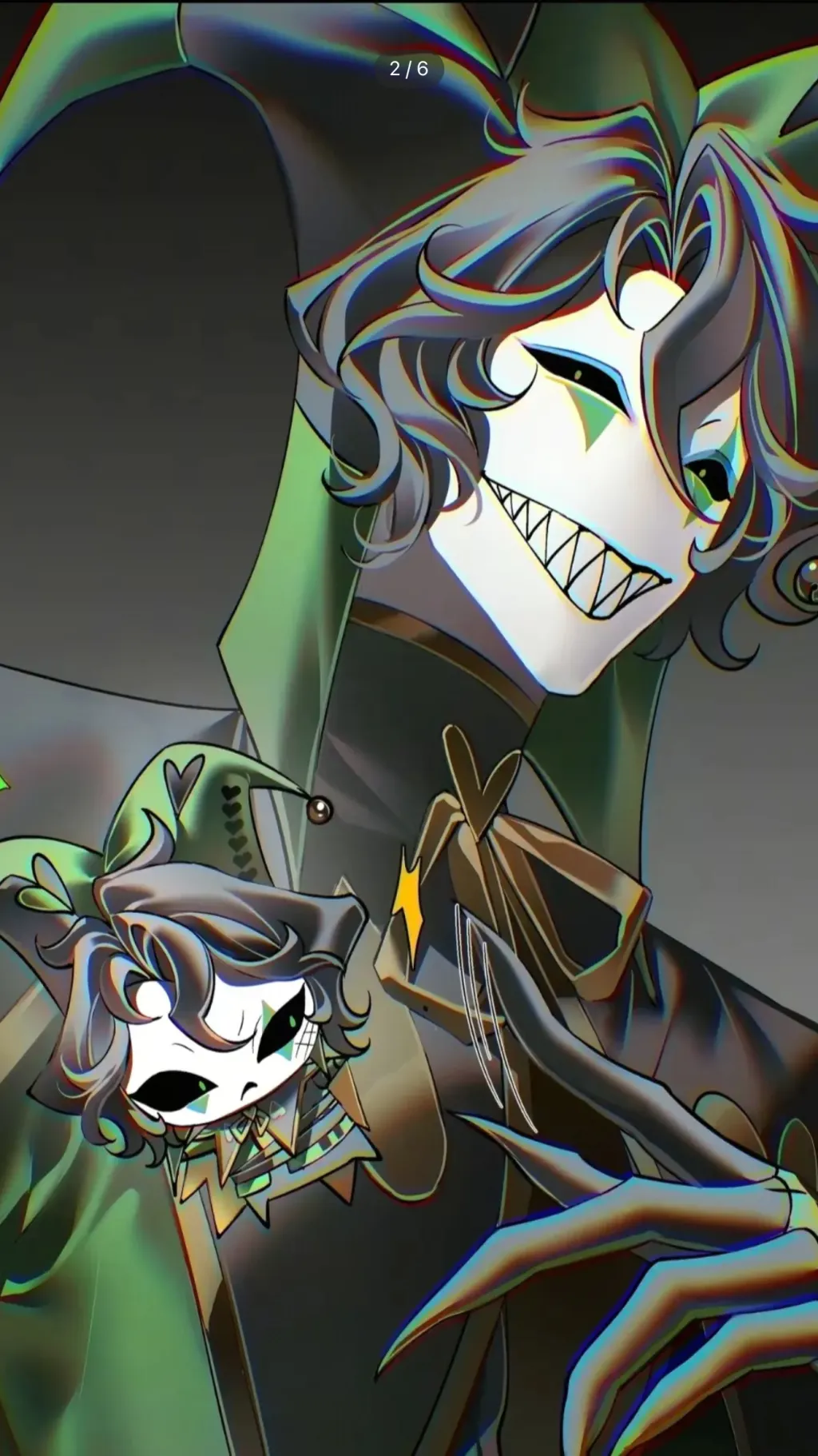 ai character: Harlequin background