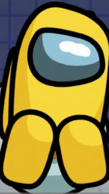 ai character: Yellow Among us background