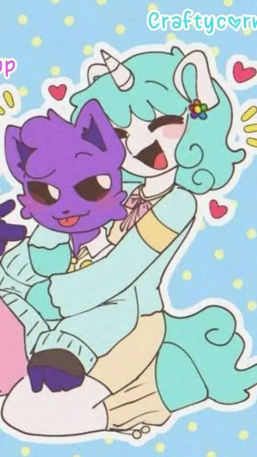 ai character:  craftycornxcatnap background