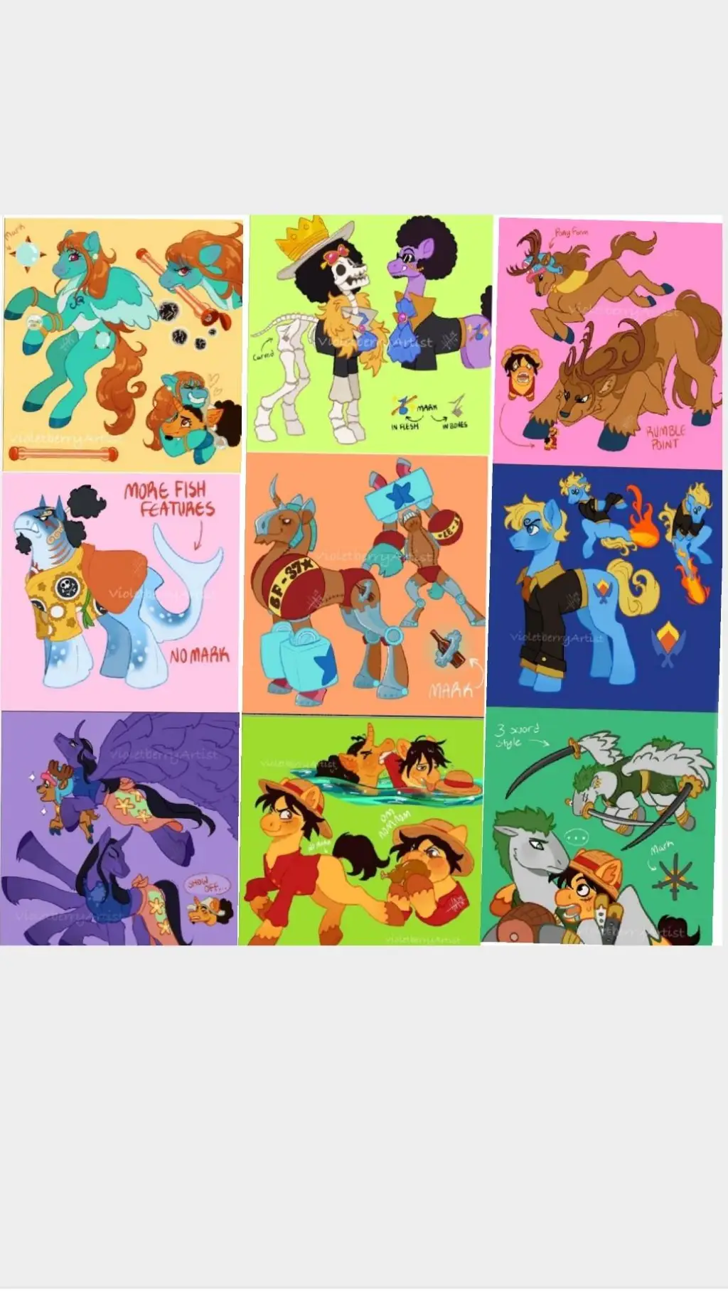 ai character: One Piece × mlp background