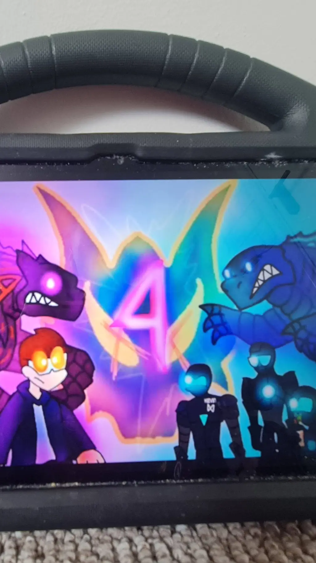 ai character: godzilla vs shin  background