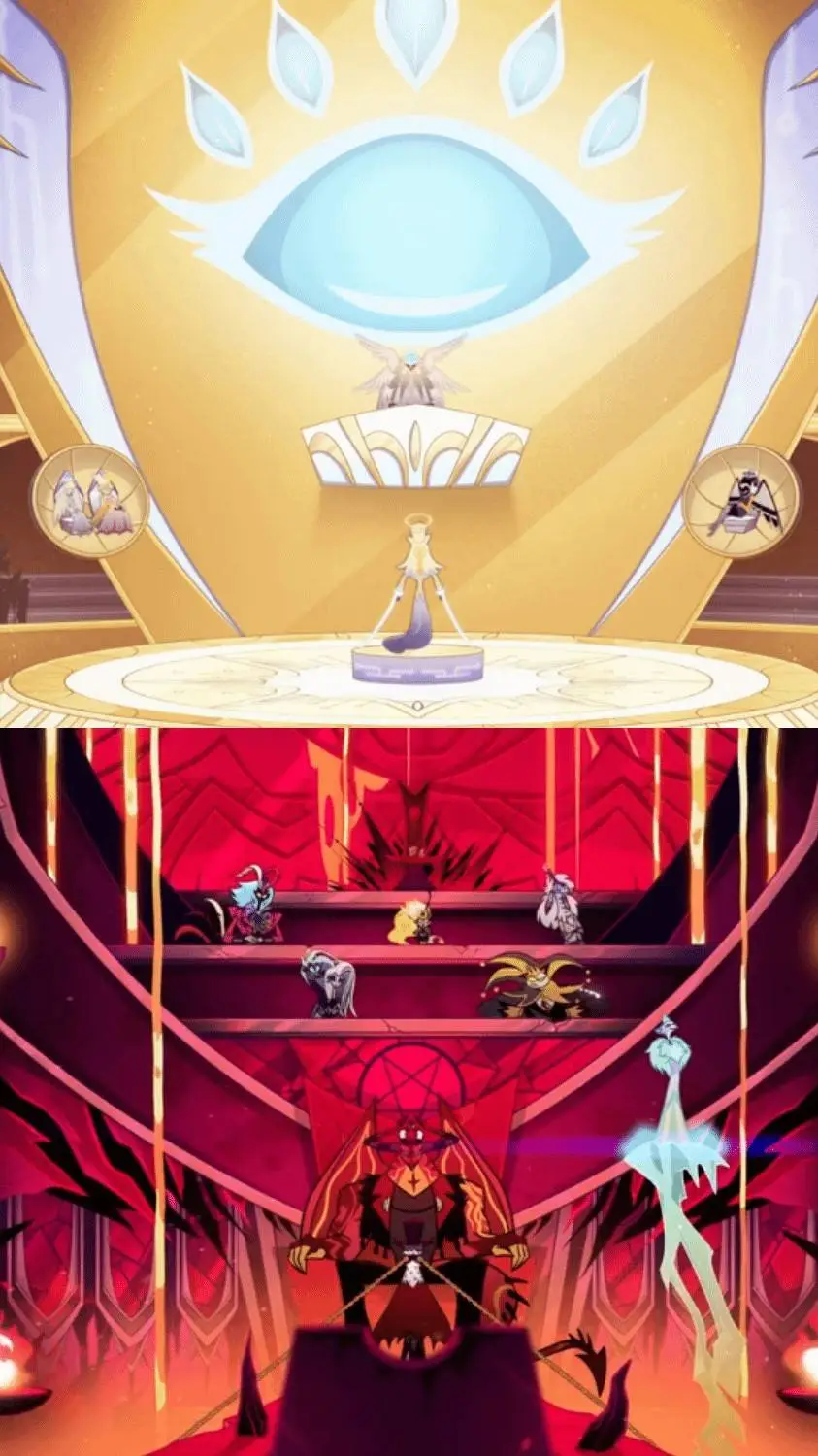 ai character: Heaven-hell background