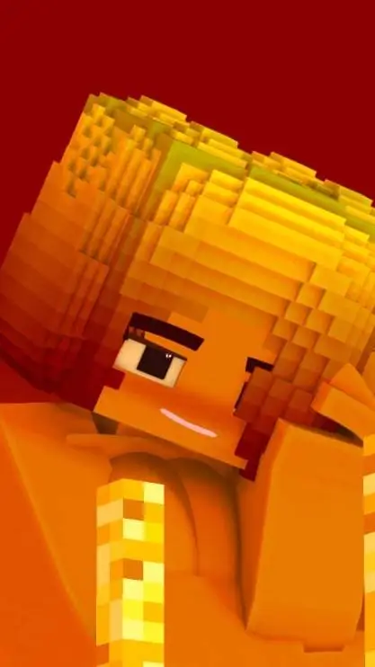 ai character: Blazina Minecraft background