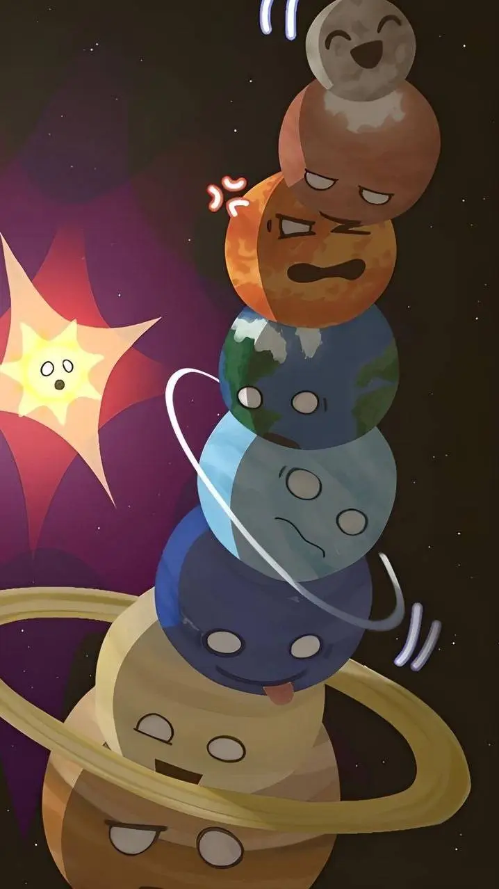 ai character: planetas enanos💅😳 background