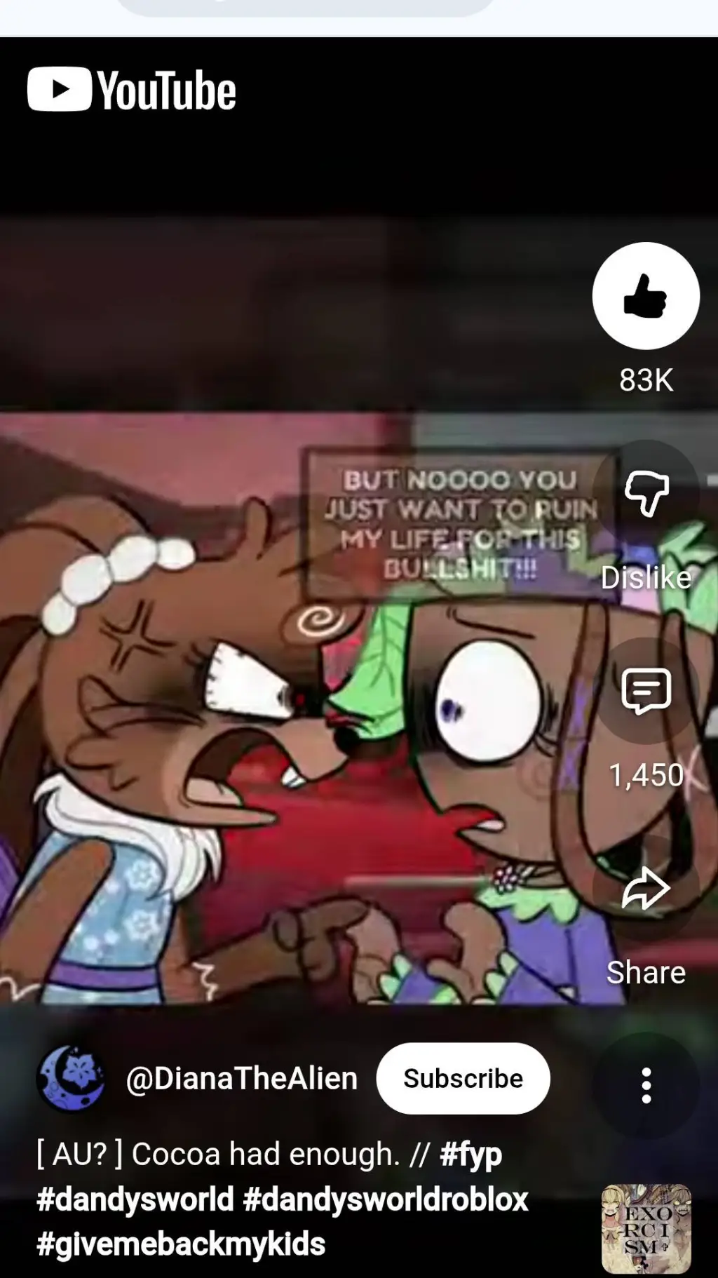 ai character: au Cocoa's Fed up background
