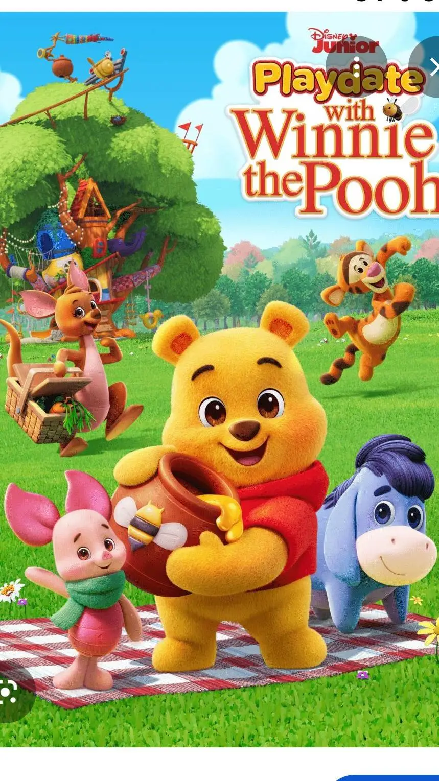 ai character: Playdate with pooh background